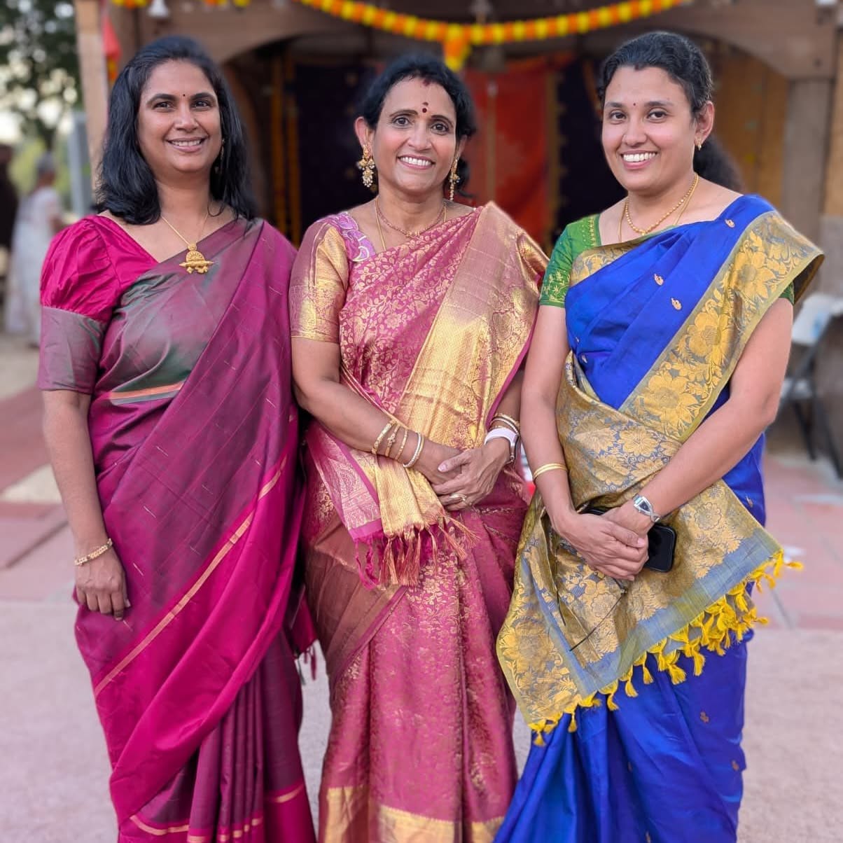School community in traditional attire
