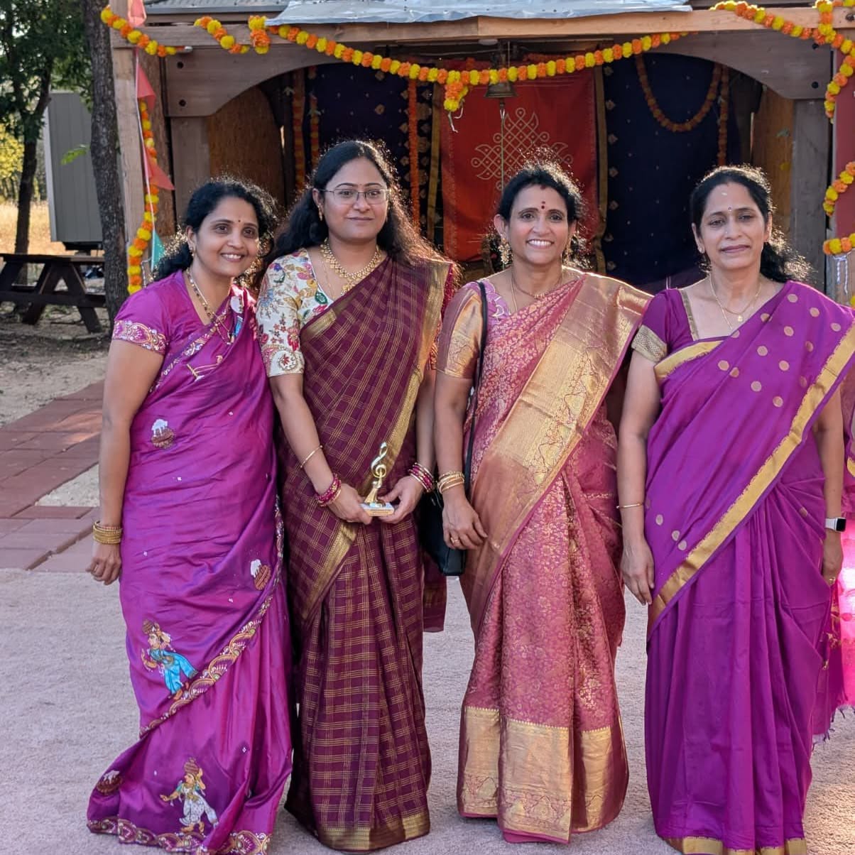 Teachers celebrating at a school event